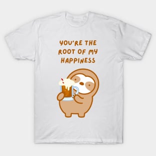 You’re the Root of My Happiness Root Beer Float Sloth T-Shirt